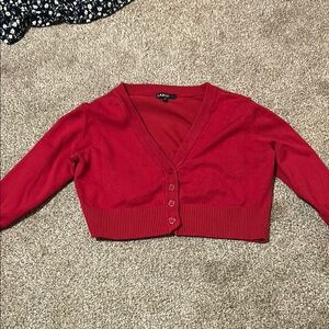 Amisu Women's Red Cardigan Sweater